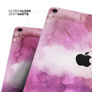 Pink 72 Absorbed Watercolor Texture - Full Body Skin Decal for the Apple iPad Pro 12.9", 11", 10.5", 9.7", Air or Mini (All Models Available)