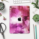 Pink 72 Absorbed Watercolor Texture - Full Body Skin Decal for the Apple iPad Pro 12.9", 11", 10.5", 9.7", Air or Mini (All Models Available)