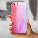 Pink 8682 Absorbed Watercolor Texture iPhone 6/6s or 6/6s Plus 2-Piece Hybrid INK-Fuzed Case