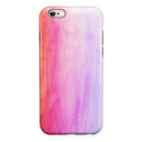 Pink 8682 Absorbed Watercolor Texture iPhone 6/6s or 6/6s Plus 2-Piece Hybrid INK-Fuzed Case