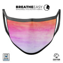 Pink 8682 Absorbed Watercolor Texture - Made in USA Mouth Cover Unisex Anti-Dust Cotton Blend Reusable & Washable Face Mask with Adjustable Sizing for Adult or Child