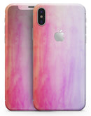 Pink 8682 Absorbed Watercolor Texture - iPhone X Skin-Kit