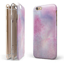 Pink 917 Absorbed Watercolor Texture iPhone 6/6s or 6/6s Plus 2-Piece Hybrid INK-Fuzed Case
