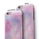 Pink 917 Absorbed Watercolor Texture iPhone 6/6s or 6/6s Plus 2-Piece Hybrid INK-Fuzed Case