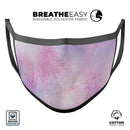 Pink 917 Absorbed Watercolor Texture - Made in USA Mouth Cover Unisex Anti-Dust Cotton Blend Reusable & Washable Face Mask with Adjustable Sizing for Adult or Child