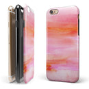 Pink 922137 Absorbed Watercolor Texture iPhone 6/6s or 6/6s Plus 2-Piece Hybrid INK-Fuzed Case