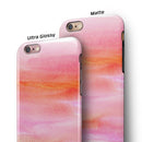 Pink 922137 Absorbed Watercolor Texture iPhone 6/6s or 6/6s Plus 2-Piece Hybrid INK-Fuzed Case