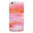 Pink 922137 Absorbed Watercolor Texture iPhone 6/6s or 6/6s Plus 2-Piece Hybrid INK-Fuzed Case