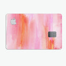 Pink 922137 Absorbed Watercolor Texture - Premium Protective Decal Skin-Kit for the Apple Credit Card