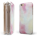Pink 922 Absorbed Watercolor Texture iPhone 6/6s or 6/6s Plus 2-Piece Hybrid INK-Fuzed Case