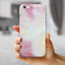 Pink 922 Absorbed Watercolor Texture iPhone 6/6s or 6/6s Plus 2-Piece Hybrid INK-Fuzed Case