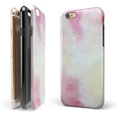 Pink 922 Absorbed Watercolor Texture iPhone 6/6s or 6/6s Plus 2-Piece Hybrid INK-Fuzed Case