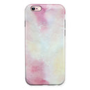 Pink 922 Absorbed Watercolor Texture iPhone 6/6s or 6/6s Plus 2-Piece Hybrid INK-Fuzed Case