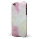 Pink 922 Absorbed Watercolor Texture iPhone 6/6s or 6/6s Plus 2-Piece Hybrid INK-Fuzed Case