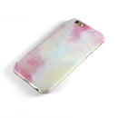 Pink 922 Absorbed Watercolor Texture iPhone 6/6s or 6/6s Plus 2-Piece Hybrid INK-Fuzed Case