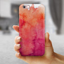 Pink 971 Absorbed Watercolor Texture iPhone 6/6s or 6/6s Plus 2-Piece Hybrid INK-Fuzed Case