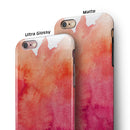 Pink 971 Absorbed Watercolor Texture iPhone 6/6s or 6/6s Plus 2-Piece Hybrid INK-Fuzed Case