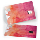 Pink 971 Absorbed Watercolor Texture - Premium Protective Decal Skin-Kit for the Apple Credit Card