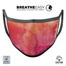 Pink 971 Absorbed Watercolor Texture - Made in USA Mouth Cover Unisex Anti-Dust Cotton Blend Reusable & Washable Face Mask with Adjustable Sizing for Adult or Child