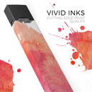 Pink 971 Absorbed Watercolor Texture - Premium Decal Protective Skin-Wrap Sticker compatible with the Juul Labs vaping device