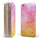 Pink 9739 Absorbed Watercolor Texture iPhone 6/6s or 6/6s Plus 2-Piece Hybrid INK-Fuzed Case