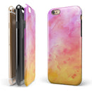 Pink 9739 Absorbed Watercolor Texture iPhone 6/6s or 6/6s Plus 2-Piece Hybrid INK-Fuzed Case