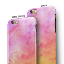 Pink 9739 Absorbed Watercolor Texture iPhone 6/6s or 6/6s Plus 2-Piece Hybrid INK-Fuzed Case