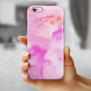 Pink 97 Absorbed Watercolor Texture iPhone 6/6s or 6/6s Plus 2-Piece Hybrid INK-Fuzed Case