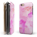 Pink 97 Absorbed Watercolor Texture iPhone 6/6s or 6/6s Plus 2-Piece Hybrid INK-Fuzed Case