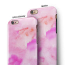 Pink 97 Absorbed Watercolor Texture iPhone 6/6s or 6/6s Plus 2-Piece Hybrid INK-Fuzed Case
