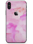 Pink 97 Absorbed Watercolor Texture - iPhone X Skin-Kit