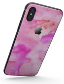 Pink 97 Absorbed Watercolor Texture - iPhone X Skin-Kit