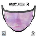 Pink 981 Absorbed Watercolor Texture - Made in USA Mouth Cover Unisex Anti-Dust Cotton Blend Reusable & Washable Face Mask with Adjustable Sizing for Adult or Child
