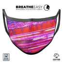 Pink Acrylic Agate - Made in USA Mouth Cover Unisex Anti-Dust Cotton Blend Reusable & Washable Face Mask with Adjustable Sizing for Adult or Child