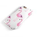 Pink All Over Flamingos iPhone 6/6s or 6/6s Plus 2-Piece Hybrid INK-Fuzed Case