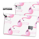 Pink All Over Flamingos - Premium Protective Decal Skin-Kit for the Apple Credit Card