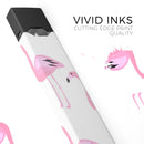 Pink All Over Flamingos - Premium Decal Protective Skin-Wrap Sticker compatible with the Juul Labs vaping device