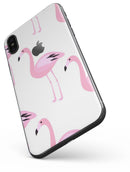 Pink All Over Flamingos - iPhone X Skin-Kit
