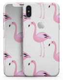 Pink All Over Flamingos - iPhone X Skin-Kit
