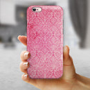 Pink All Over Pattern Of Luxury iPhone 6/6s or 6/6s Plus 2-Piece Hybrid INK-Fuzed Case