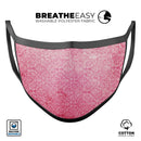 Pink All Over Pattern Of Luxury - Made in USA Mouth Cover Unisex Anti-Dust Cotton Blend Reusable & Washable Face Mask with Adjustable Sizing for Adult or Child