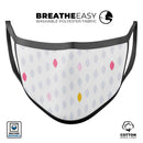 Pink And Yellow Descending Droplets - Made in USA Mouth Cover Unisex Anti-Dust Cotton Blend Reusable & Washable Face Mask with Adjustable Sizing for Adult or Child