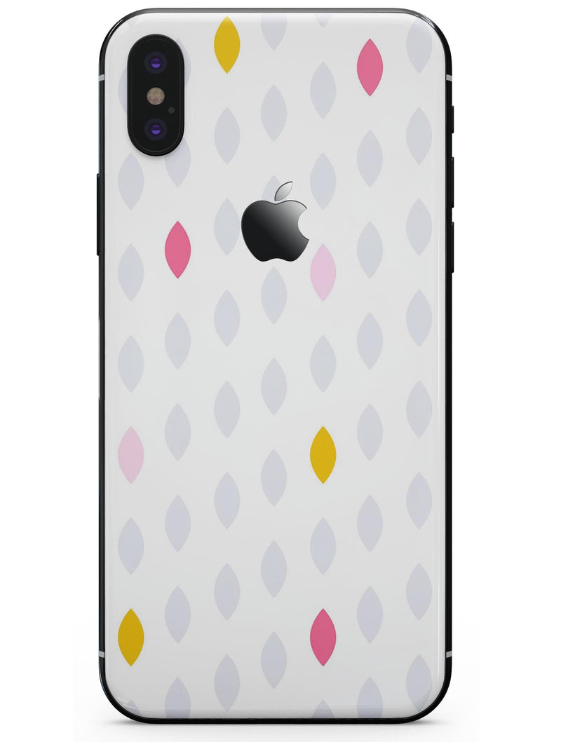 Pink And Yellow Descending Droplets - iPhone X Skin-Kit