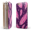 Pink Aztec Feather Galore iPhone 6/6s or 6/6s Plus 2-Piece Hybrid INK-Fuzed Case