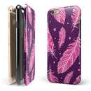 Pink Aztec Feather Galore iPhone 6/6s or 6/6s Plus 2-Piece Hybrid INK-Fuzed Case