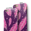 Pink Aztec Feather Galore iPhone 6/6s or 6/6s Plus 2-Piece Hybrid INK-Fuzed Case
