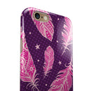 Pink Aztec Feather Galore iPhone 6/6s or 6/6s Plus 2-Piece Hybrid INK-Fuzed Case