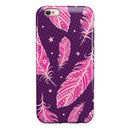 Pink Aztec Feather Galore iPhone 6/6s or 6/6s Plus 2-Piece Hybrid INK-Fuzed Case