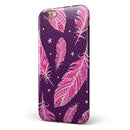 Pink Aztec Feather Galore iPhone 6/6s or 6/6s Plus 2-Piece Hybrid INK-Fuzed Case