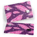 Pink Aztec Feather Galore - Premium Protective Decal Skin-Kit for the Apple Credit Card